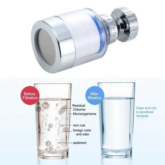 Filtreli Su Arıtmalı Musluk Ucu – Su Tasarruflu & Krom Kaplama