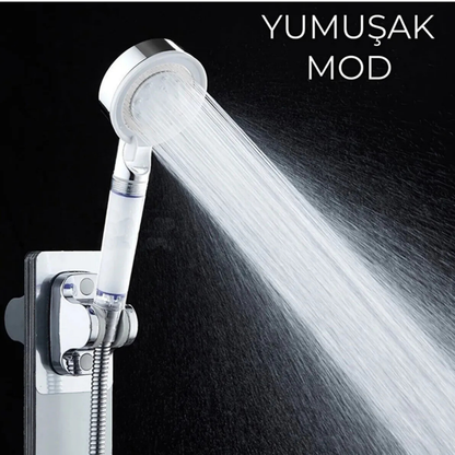 Filtreli Duş Başlığı – Yüksek Basınçlı Masajlı Krom Model
