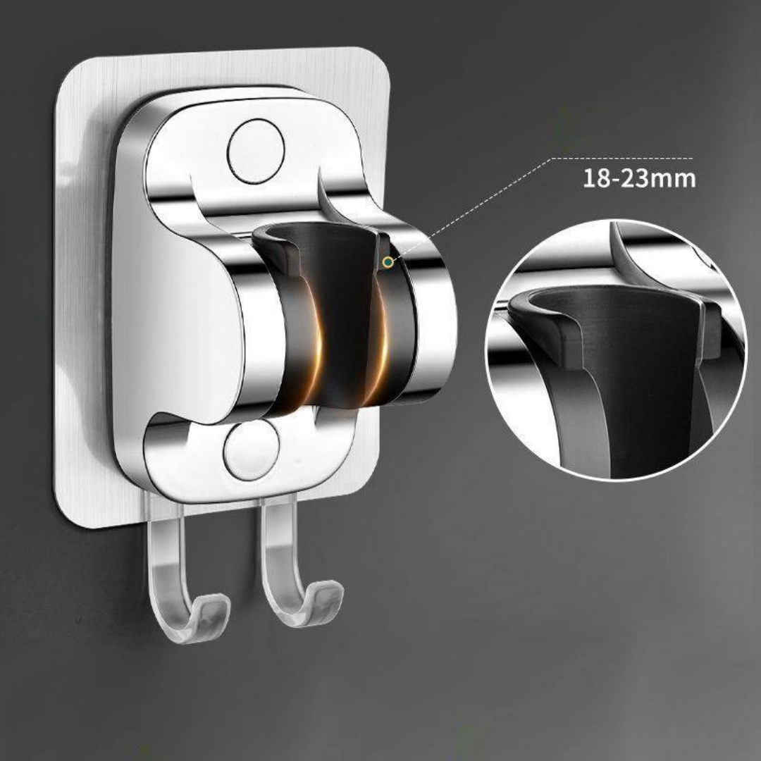 120° Dönebilen Yapışkan Duş Başlığı Askısı – Vidalamasız & Paslanmaz Krom